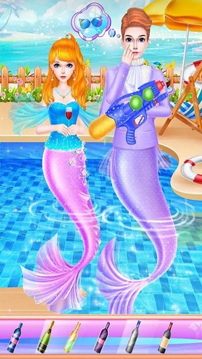 美人鱼公主化妆小游戏