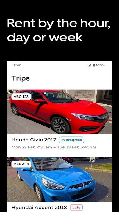 uber carshare租车app